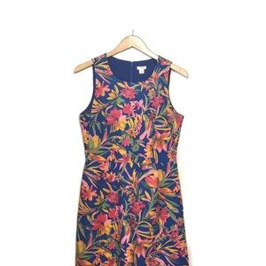 J Crew Floral Tropical Sleeveless Scoopneck
Cotton Shift Dress Size 2